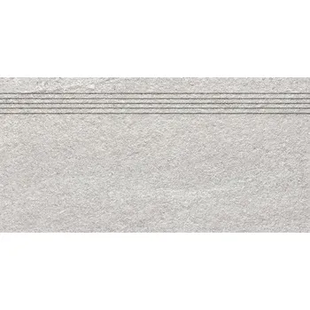 Dlažba RAKO Quarzit DCVSE737, schodovka, šedá, reliéfní, 30 x 60 x 1 cm