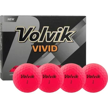 Golfový míček VOLVIK Vivid golfové míčky - růžové (12 ks)