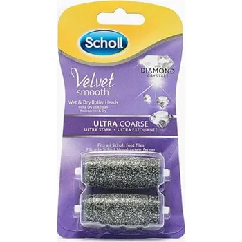 Scholl Velvet Smooth rotační hlavice s diamantovými krystalky ultra drsná 2 ks