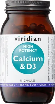 Viridian High Potency Calcium & D3 90 cps.