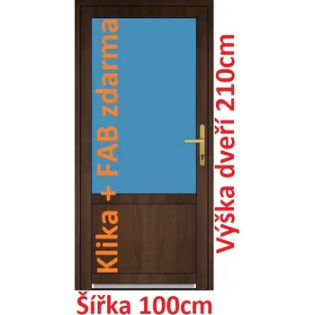 Vchodové dveře Vchodové plastové dveře Soft 2/3 sklo 100x210 cm - Akce!