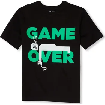 Chlapecké tričko CHILDREN´S PLACE CHLAPECKÉ TRIČKO "GAME OVER" Barva: černá, Velikost: L (146/152)