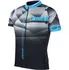 cyklistický dres Force Best s krátkým rukávem šedý/modrý/černý