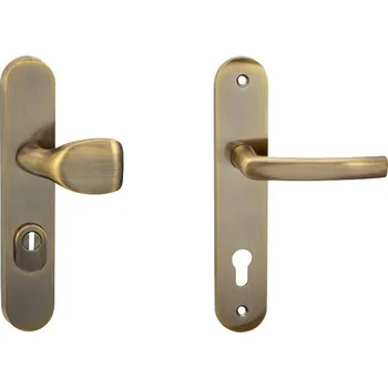 COBRA C101+ madlo/klika L/P 72 mm PZ bronz česaný Dveřní kování COBRA C101+ madlo/klika L/P 72 mm PZ bronz česaný