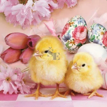 Papírový ubrousek Papírové ubrousky velikonoční Kuřátka 031 33/3/20, Stil