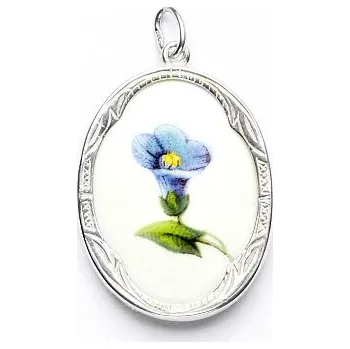 Přívěsek Zlatý přívěsek, medailonek s květy, bílé i žluté zlato - P 158 K-6 (Zlatý medailon)