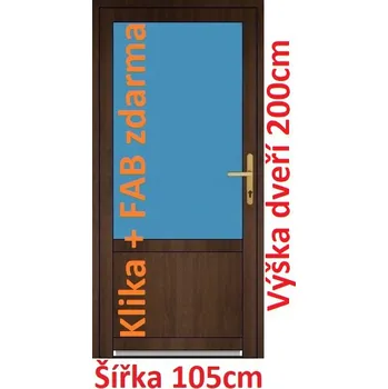 Vchodové dveře Vchodové plastové dveře Soft 2/3 sklo 105x200 cm - Akce!