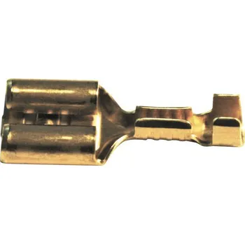 Elektrická zásuvka Faston konektor, zásuvka, šířka 6,3 mm, kabel až 2,5 mm, mosaz