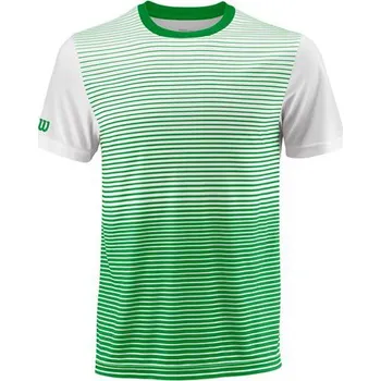 Oblečení a móda Pánské sportovní triko WILSON TEAM STRIPED CREW VELIKOST L