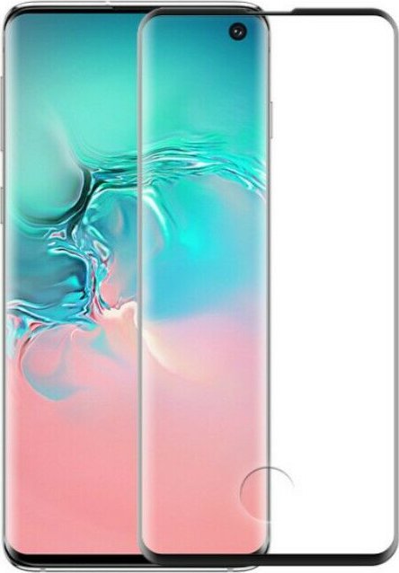 Ochranné sklo pro Samsung Galaxy S10 Plus - Černé, zaoblené