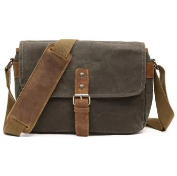 Stylová retro foto brašna Vagabund army green (Designová brašna pro každodenní nošení)