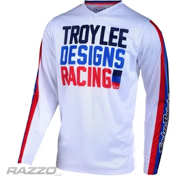 cyklistický dres Dětský dres TroyLeeDesigns GP AIR Youth Jersey PREMIX 86 White 2020 KXL