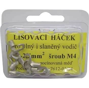 elektrický kabel Háček kabelový lisovací, vodič 1,5-2,5mm, M4