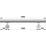 Nerezové madlo na schodiště 1,5m, EB1-M150