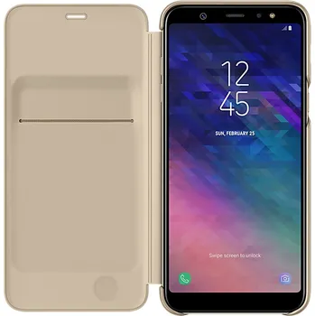 Pouzdro na mobilní telefon Samsung Flip Case pro Samsung Galaxy A6 Plus zlaté