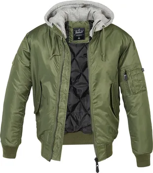 Pánská casual bunda Brandit MA1 Sweat Hooded Jacket olivovo-šedá 3XL
