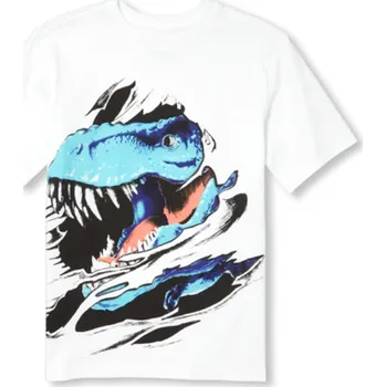 Chlapecké tričko CHILDREN´S PLACE CHLAPECKÉ TRIČKO "DINO SCRATCH" Barva: bílá, Velikost: L (146/152)