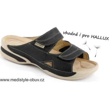 Dámská zdravotní obuv MEDISTYLE LUCY 5L-E16/H hallux pantofel černý, černá - 37