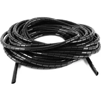 Stahovací páska Páska spirálová k organizaci kabeláže 9-65mm 10m ČERNÁ