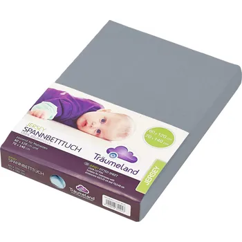 Träumeland Jersey Uni prostěradlo 70 x 140 cm, Dunkelgrau 