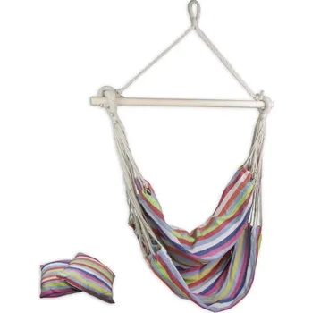 Závěsné křeslo Sedco Swing houpací síť s polštářky barevné