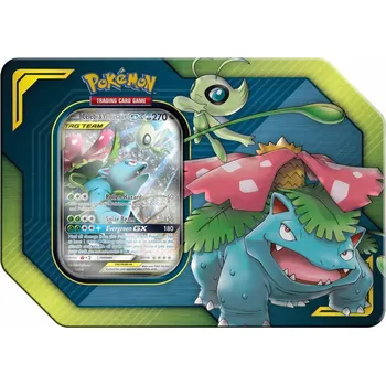 Sběratelská karetní hra Nintendo Pokémon TAG TEAM Tin Celebi & Venusaur GX