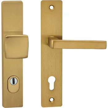 Dveřní kování Cobra Tower H koule/klika PZ72 LI/RE s překrytkou F4 bronzový elox