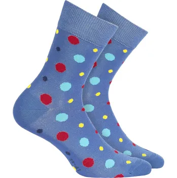 Pánské vzorované ponožky WOLA BAREVNÝ PUNTÍK modré Velikost: 45-47