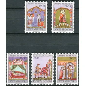 Poštovní známka (1974) MiNr. 893 - 897 - ** - Lucembursko - 50 let charitativní známky - Charita: Miniatury
