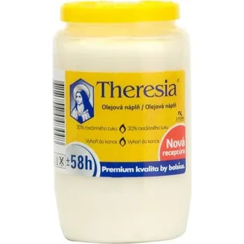 Svíčka Theresia kompozitní svíčka 155g ~2,5dne bílá 128 gram 151 gram