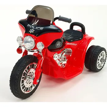 Dětské elektrovozidlo Dětská elektrická motorka Policie červená