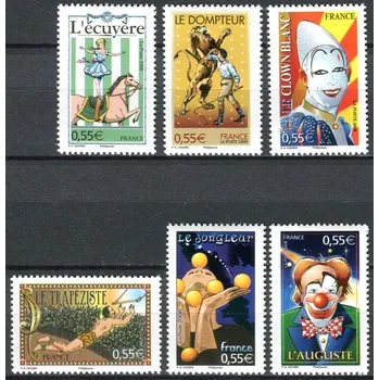 Poštovní známka Post France (2008) MiNr. 4443 - 4448 ** - Francie - Červený kříž: cirkus