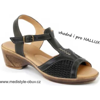 Dámská zdravotní obuv MEDISTYLE LARISA 5L-P26 sandál černý hallux, černá - 38