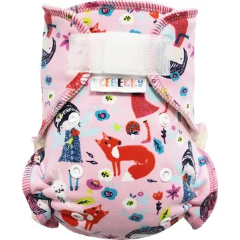 Plena Breberky BIO Kalhotková plenka (M) - Holčička s liškou na růžové SZ, bílé patentky