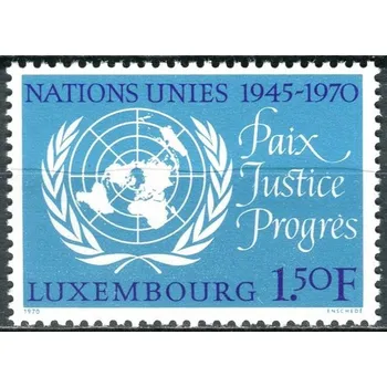 Poštovní známka (1970) MiNr. 813 - ** - Lucembursko - 25 let Organizace spojených národů (OSN)