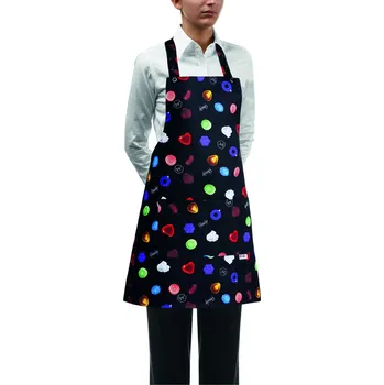 Gastro oděv Kuchařská zástěra ke krku EGOchef Bon Bon s kapsou DÁMSKÁ 70x70 cm E-6000145A