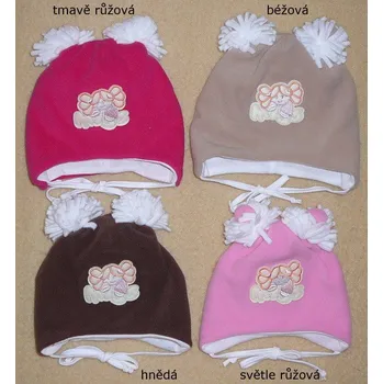Čepice Kojenecká čepička s andílkem Barva: hnědá, Velikost: 48-50