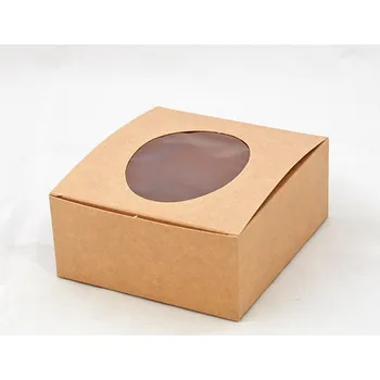 Dárková krabička Krabička 121305 s okénkem kraftová