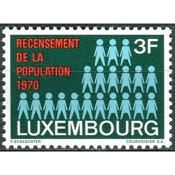 Poštovní známka (1970) MiNr. 811 - ** - Lucembursko - sčítání lidu