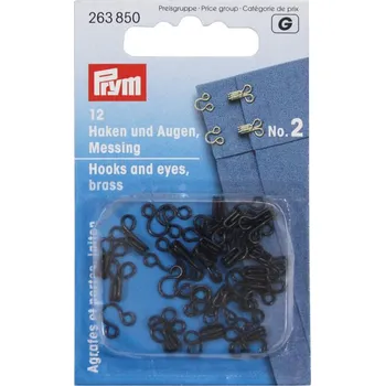 Zapínání Prym 263850, háček + očko, 2 mm