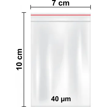 Zip sáčky uzavíratelné 7 x 10 cm - [100 ks]