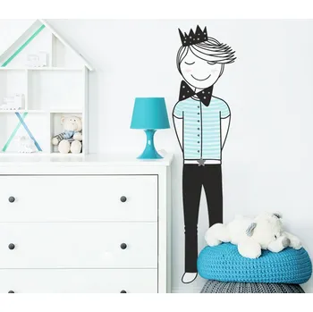 Samolepící dekorace Yokodesign Nálepka na zeď - barevné postavičky - princ Emil Velikost: maxi - XL