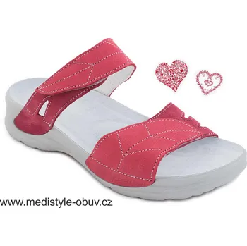 Dámská zdravotní obuv MEDISTYLE DANA LD-T15/TL pantofel červený, --- - 40