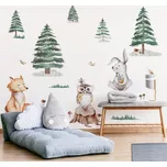 Elis Design Nálepka na zeď - Lesní kráslovství - Zvířátka s liškou Velikost: maxi - XL