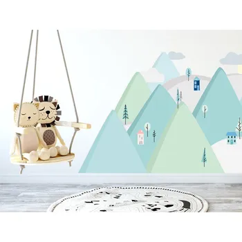 Samolepící dekorace Pastelowe Love Nálepka na zeď - hornatá krajina Velikost: malá