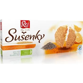 Recenze Rej Sušenky ovesné pomerančové s chia 120 g