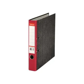 Pořadač A4 pákový papírový s barevným hřbetem - hřbet 5 cm / červená