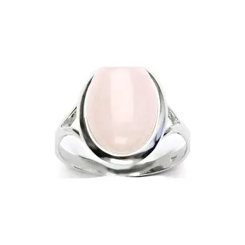 Prsten Stříbrný prsten, přírodní růženín, T 1454