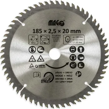 Pilový kotouč Magg pilový kotouč střídavě šikmé zuby 185 mm