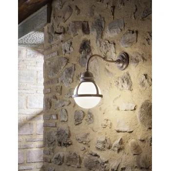 ALDO BERNARDI Nástěnná lampa retro Linea Cimosa Žárovka/patice: E27, Provedení: patinovaná mosaz 8520